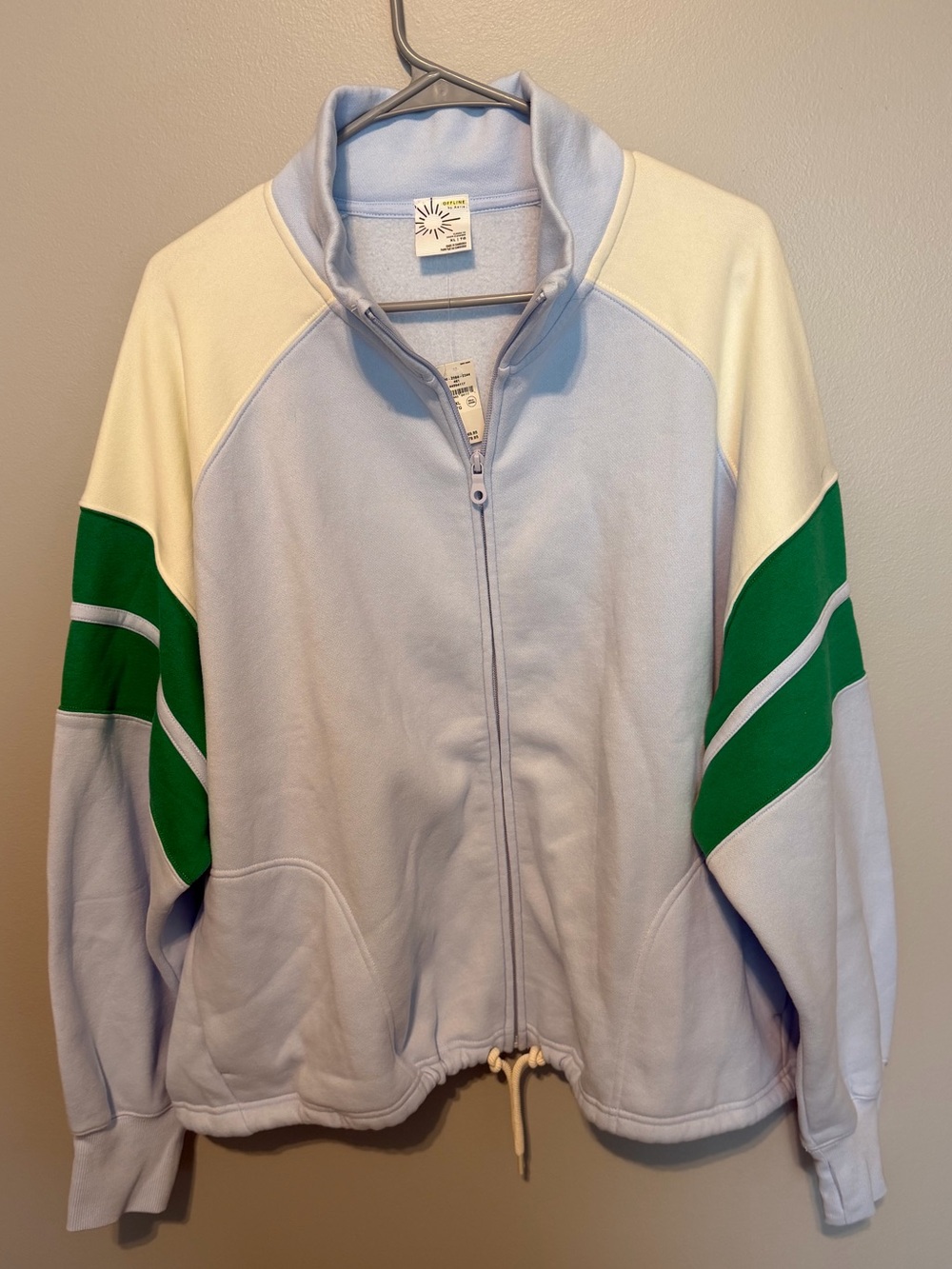 NWT OFFLINE by Aerie Retro Colorblock Full-Zip Fleece Jacket - XL